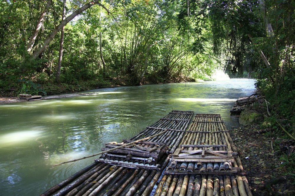 Glide serenly through the glades of Martha Brae River, near Montego Bay