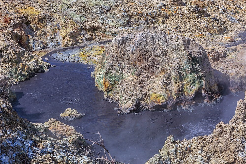 A mud bath at St Lucia's sulphur springs is said to have rejuvenating properties