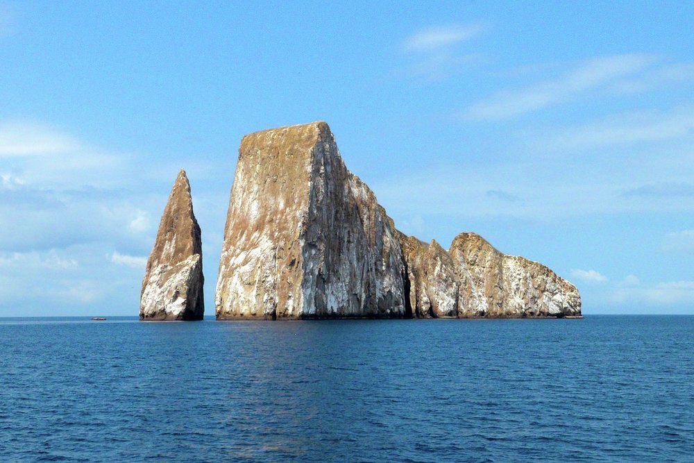 Kicker Rock is the remains of a vertical tuff cone formation. Snorkel to see marine iguanas, turtles, rays, Galapagos sharks and tropical fish