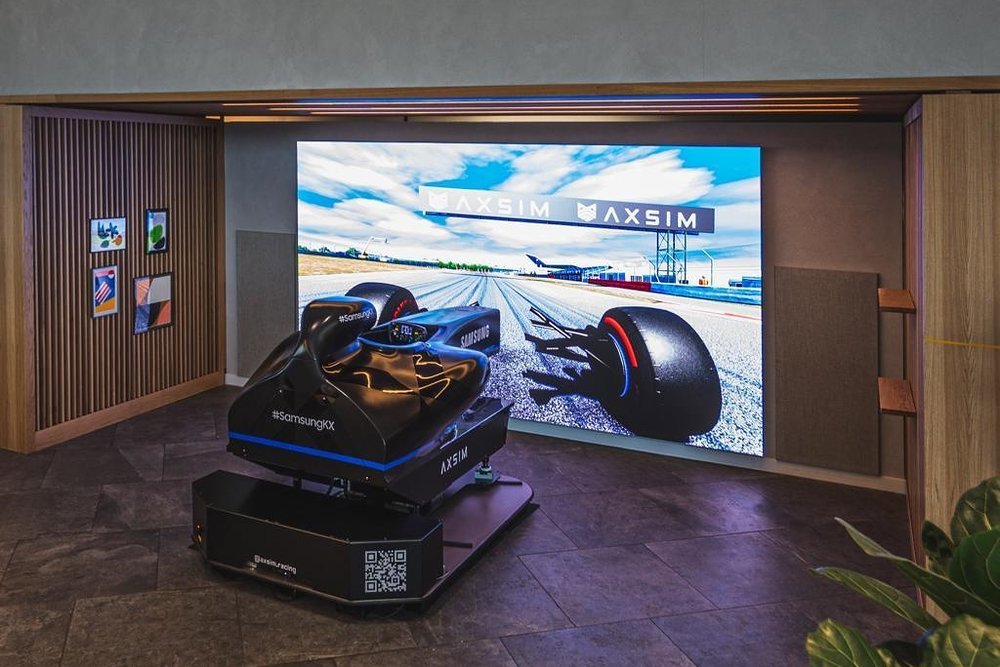 Abbie Eaton, test driver for Amazon Prime's Grand Tour, was one of the first invited to set a lap time on this British-designed and built simulator