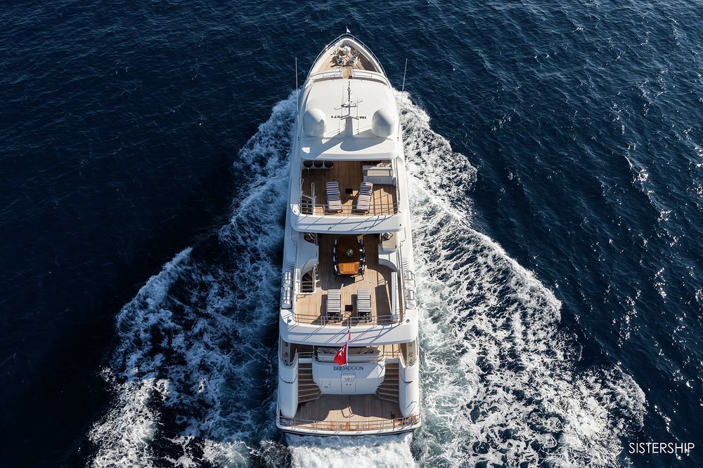 Generous deck spaces on award-winning sistership BRIGADOON