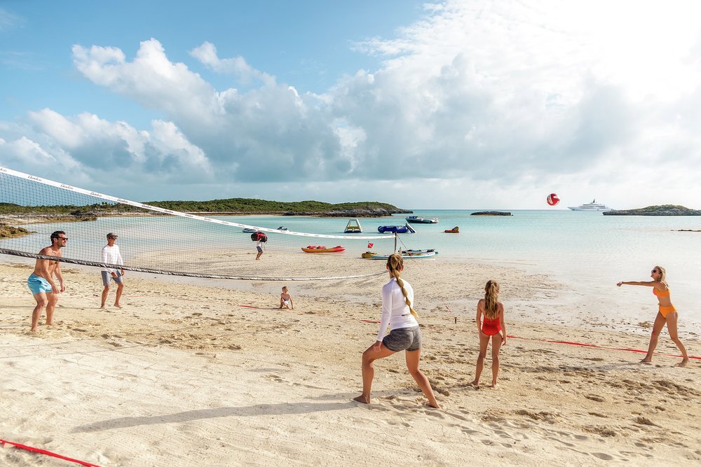 Soft, warm sand and crystal-clear water are a Bahamian signature