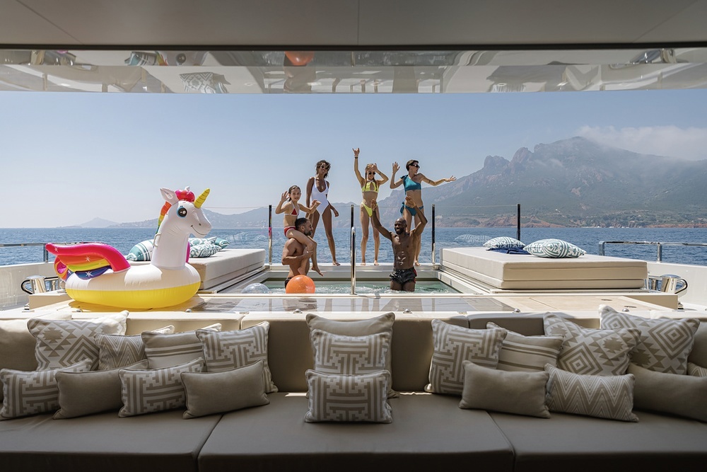 Have your own private pool party with stunning backdrops