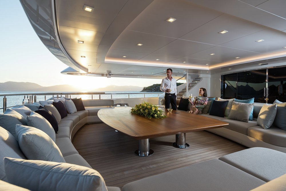 Start the day with fresh pastries, smoothies and eggs just how you like them on the main deck aft