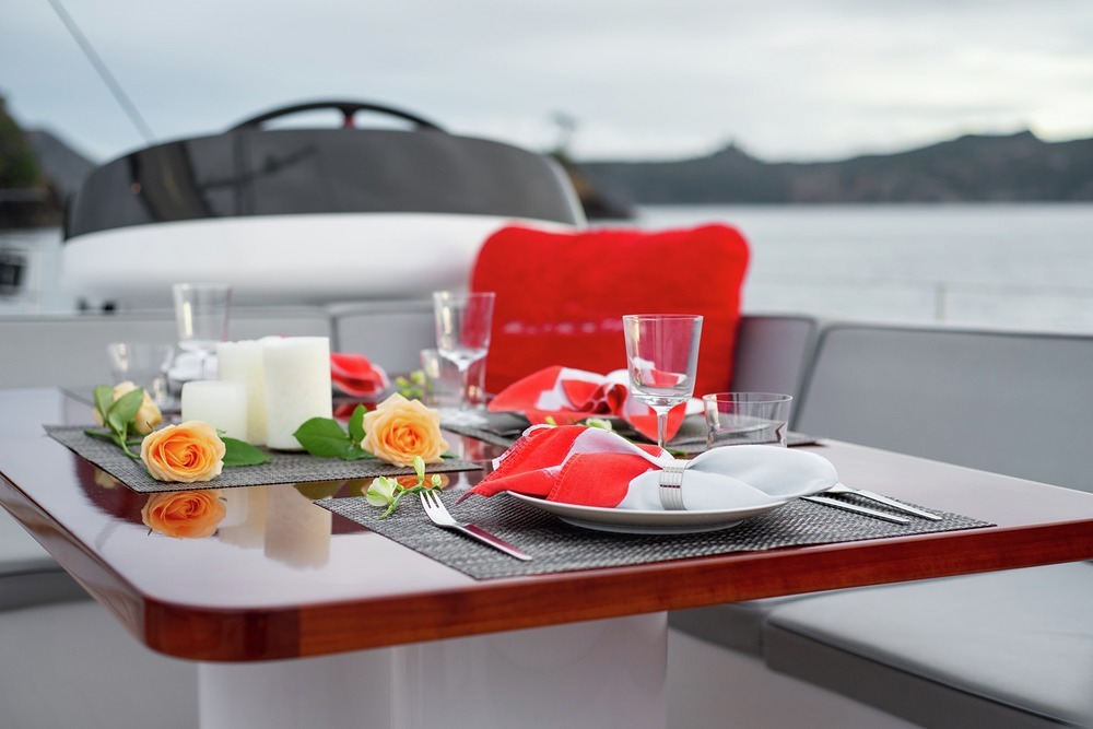 The cockpit dining space is the go to place to eat onboard