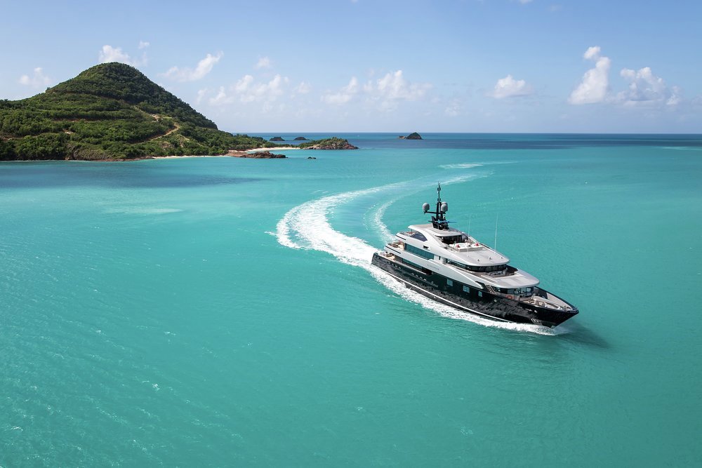 SLIPSTREAM underway in the Caribbean, Capt. Stevens' favourite winter cruising ground