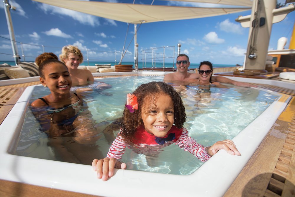 The sun deck is always a great place to get together