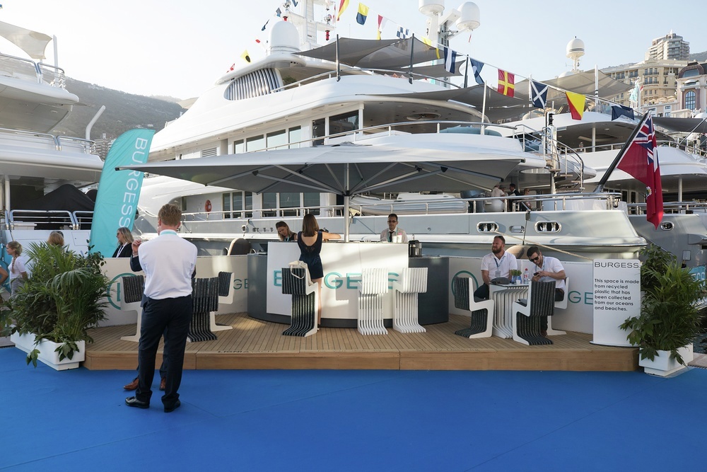 Our espresso bar at Monaco Yacht Show 2019 was built by Ecobooth with decking by Lignia