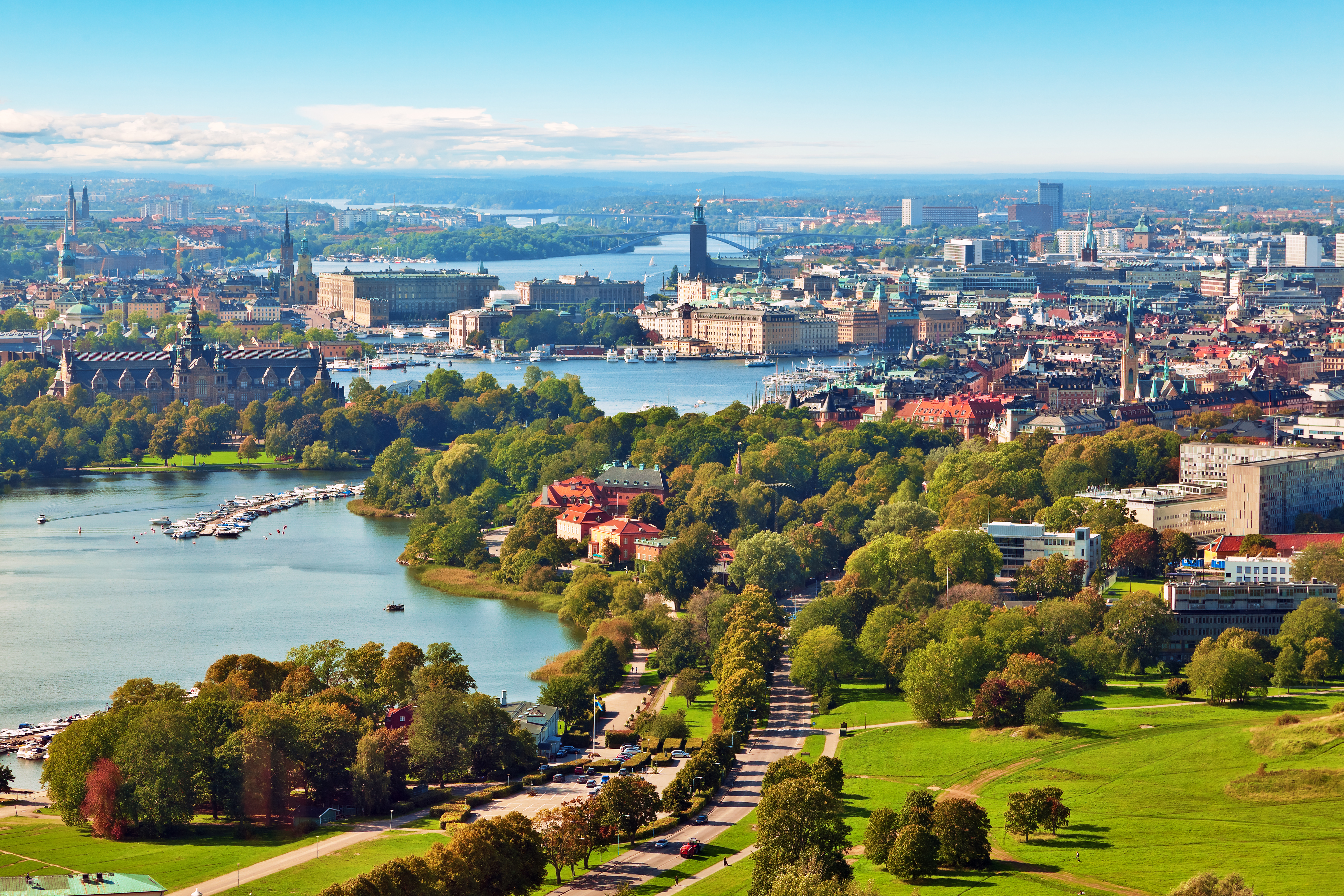 Aerial view of Stockholm
