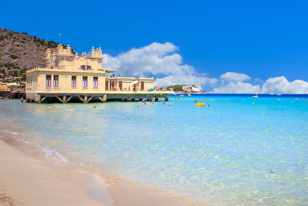 Mondello's signature pavilion, the Charleston, houses a restaurant, bar and beach houses