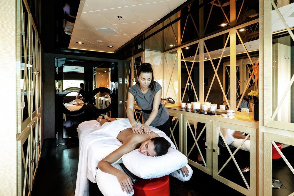 She has a massage room and hair and beauty salon on the main deck