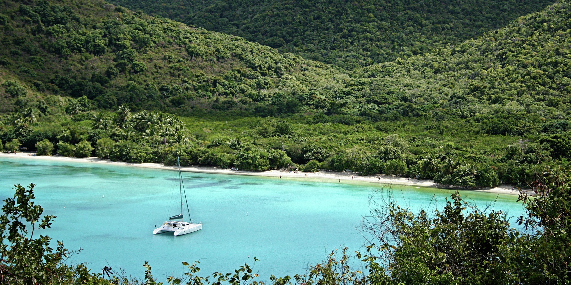Quiet bays of turquoise blue