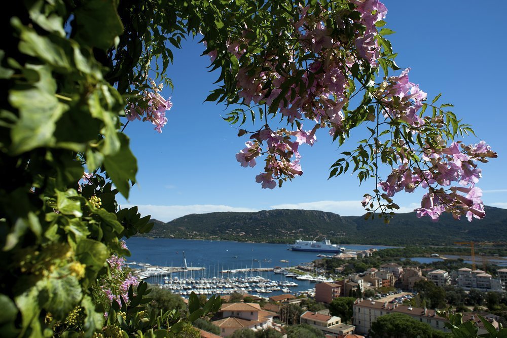 Looking southeast across the port of Porto Vecchio. Golfo di Sogno is out of sight to the left, in the north of the city's gulf