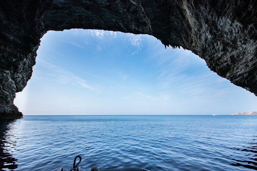 The atmospheric Grotte de Sdragonato is always a popular stop