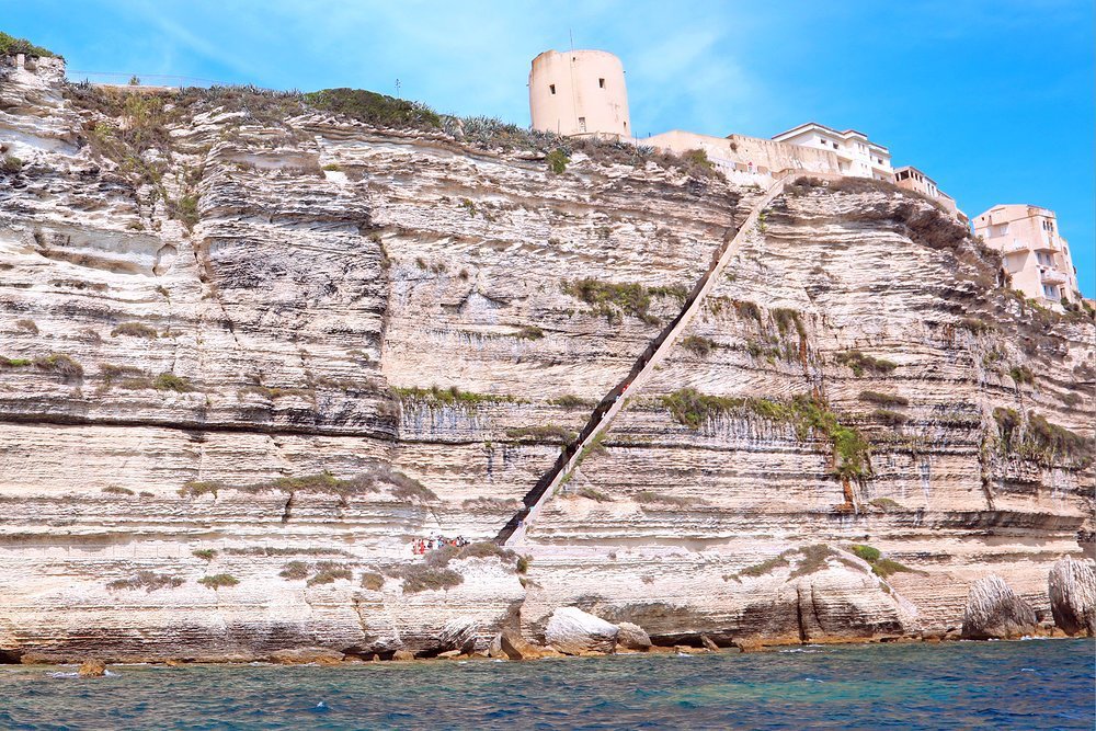 The King of Aragon's Stairway is built into the cliffs on which the town is built