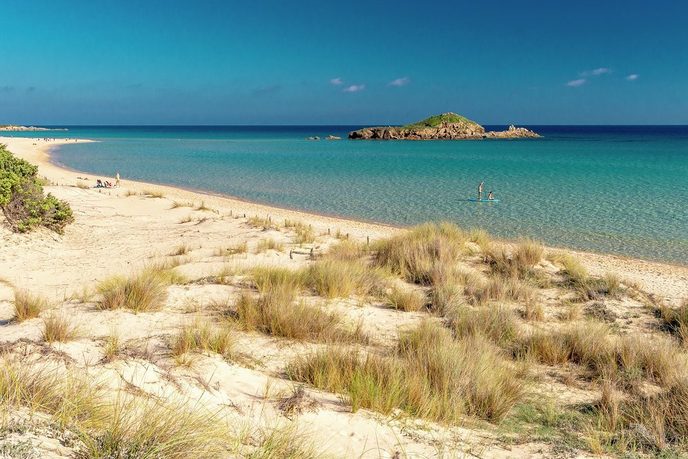 The dream beach that is Su Giudeu in Chia, right on the south coast