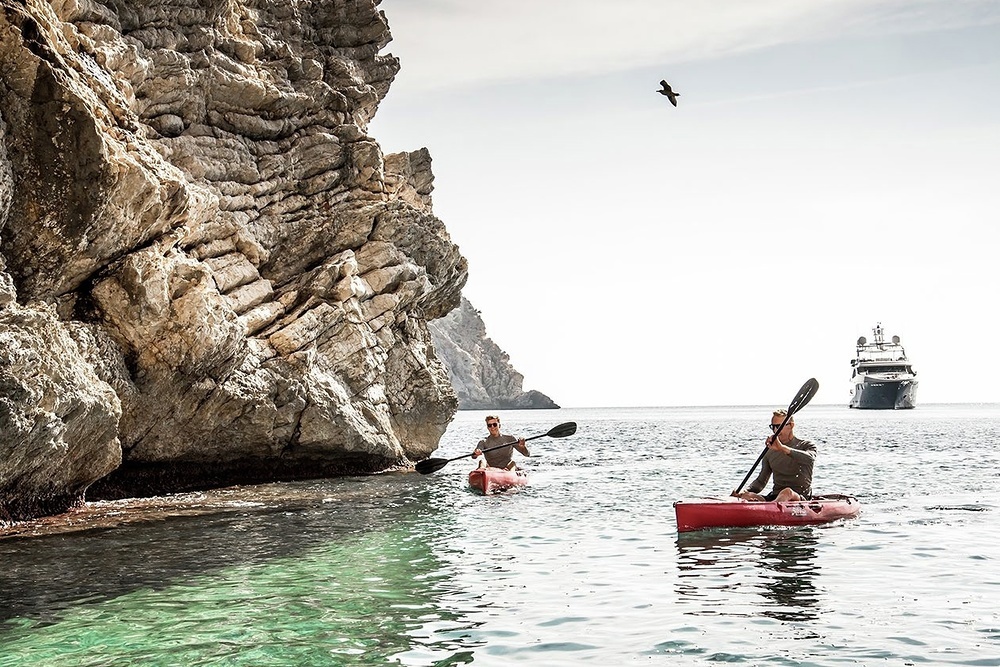 Savour the peace and quiet on a kayak trip along the coast