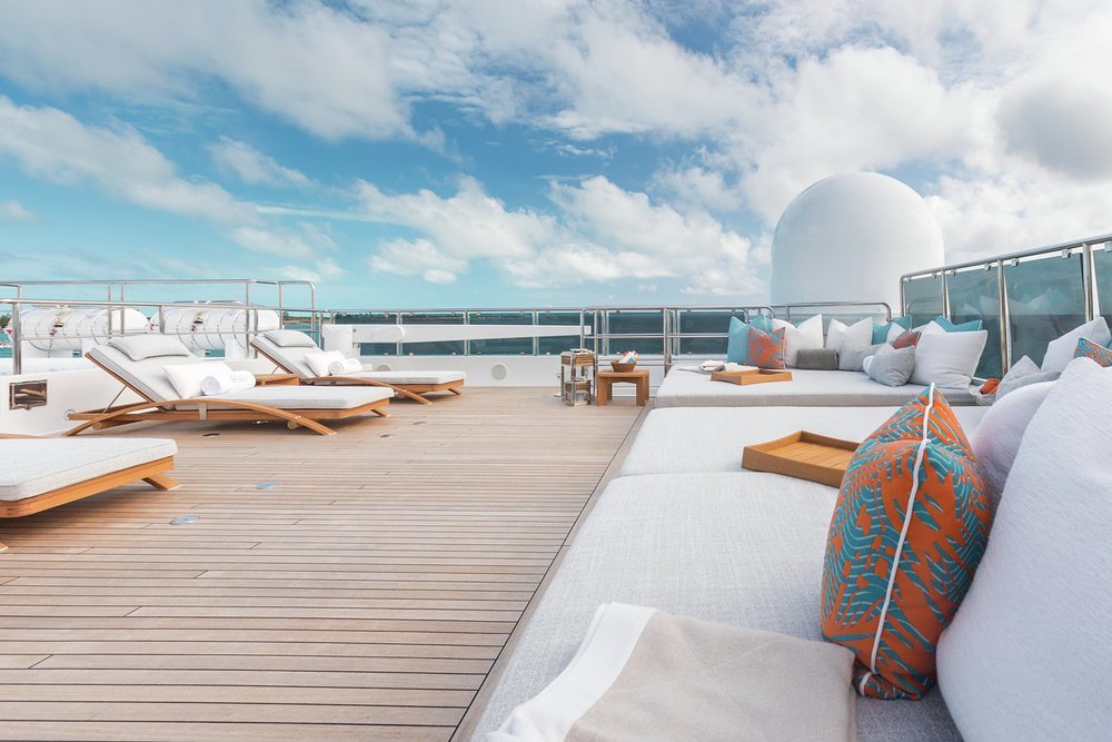 Sun deck lounging