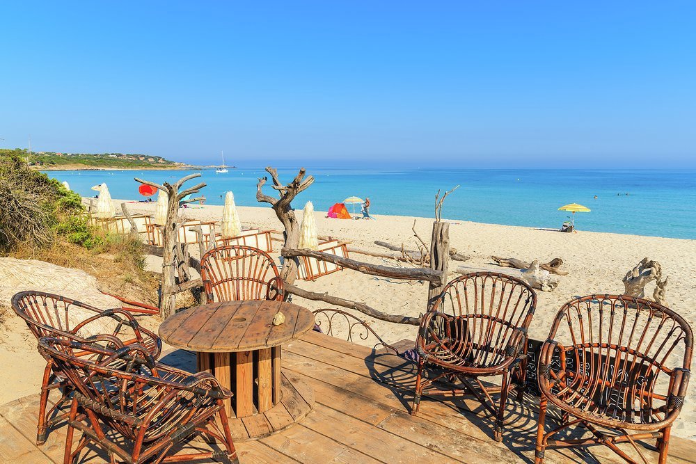 Beautiful white sand beach just east of Ile Rousse