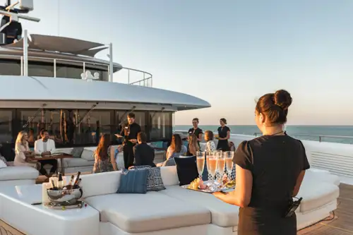 Entertaining on the forward deck