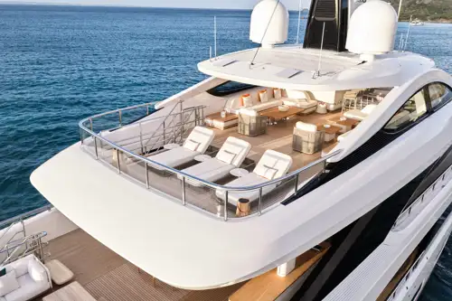Sun deck aft view